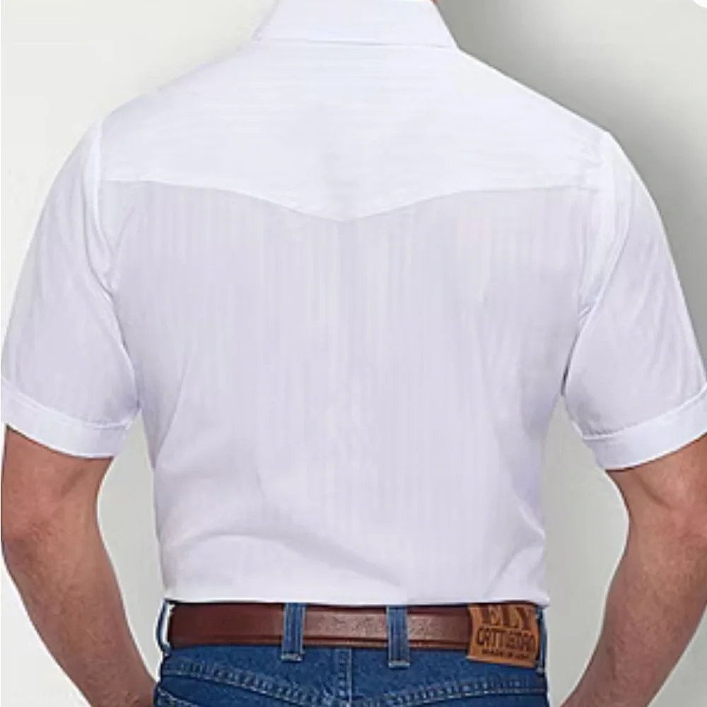 Ely Cattleman White Short‎ Sleeve Button Down Shirt